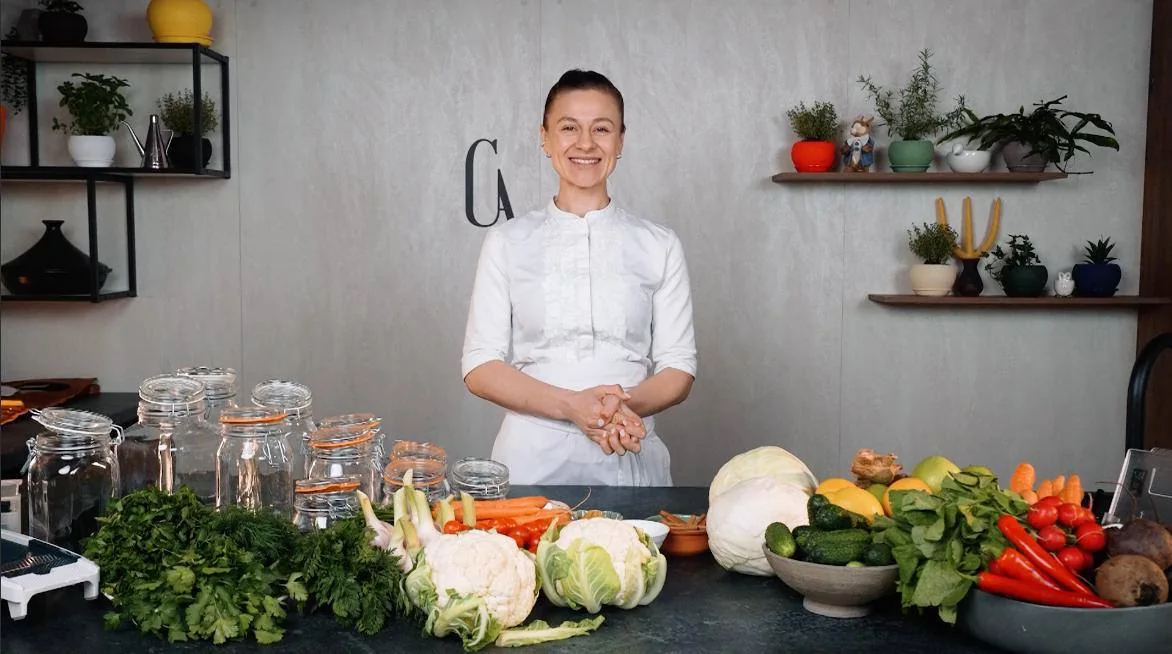 Оля Мартиновська в студії Ukrainian Culinary Academy